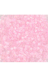 Miyuki delica Perlen 11/0 - Pink lined ab crystal DB-55
